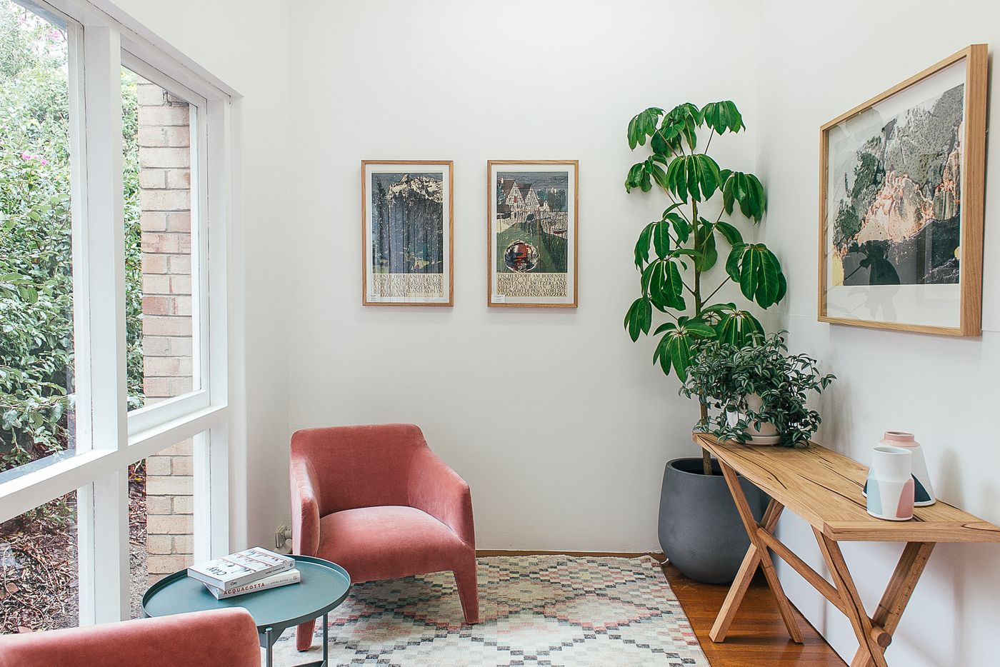 Bright styled corner in a short-term rental apartment