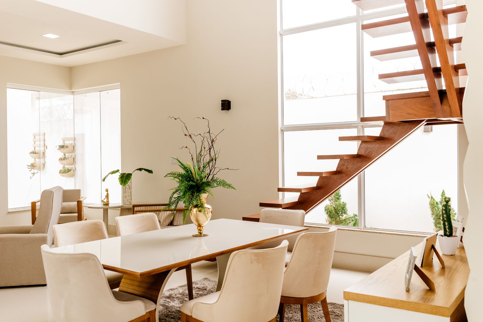 Renovated villa dining area